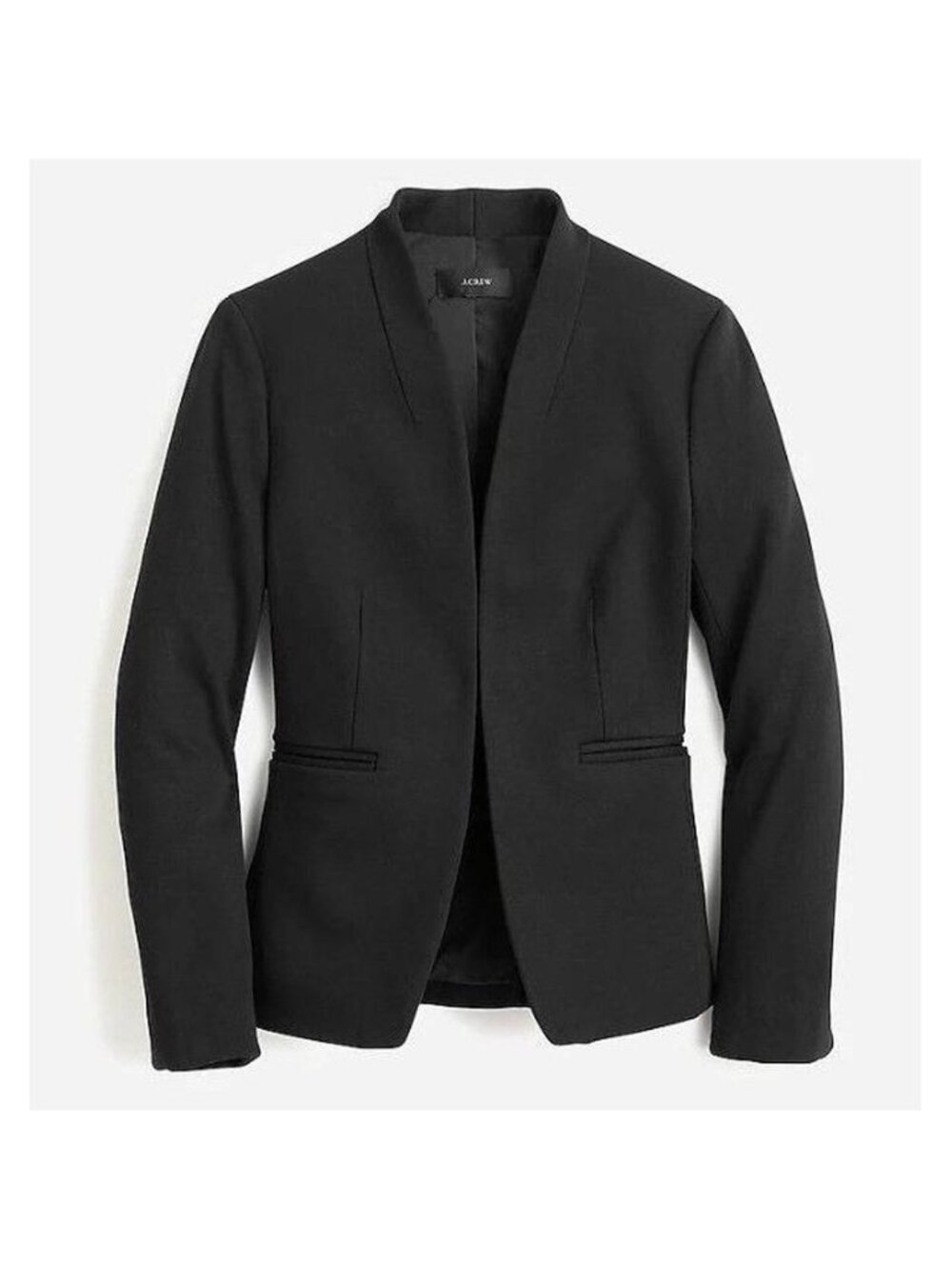 J.crew Black Stretch Twill Blazer Jacket 2 Work Career Capsule Minimalist